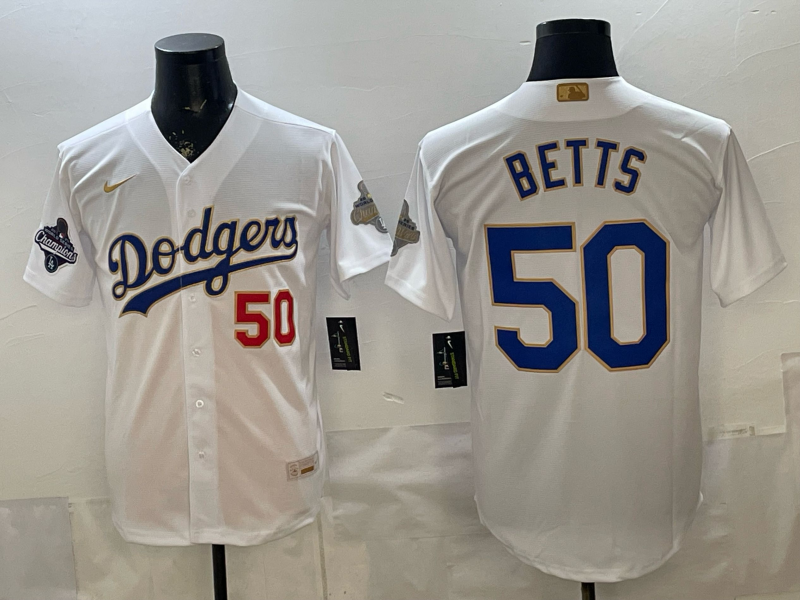 Men 2026 Los Angeles Dodgers #50 betts White Game Nike MLB Jersey 0402001
